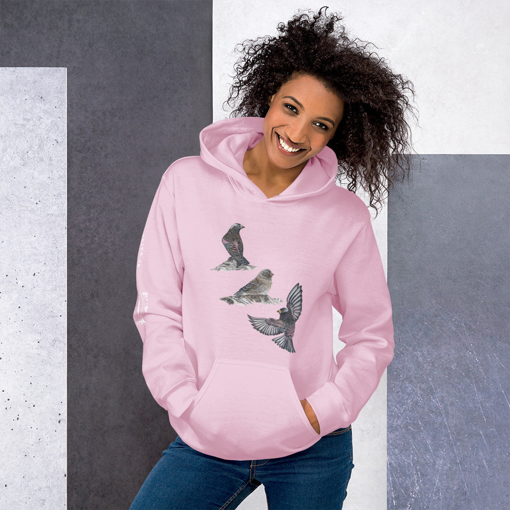 Black Rosy-finch Unisex Hoodie