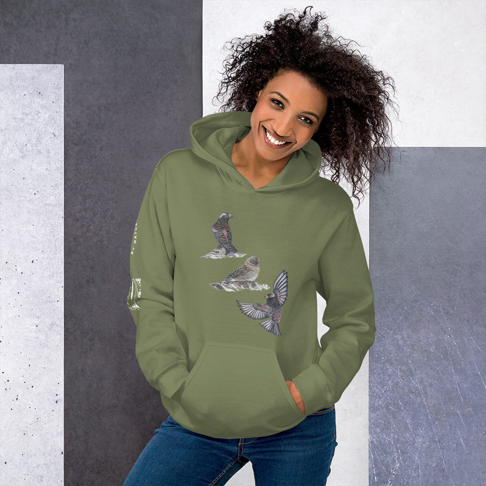 Black Rosy-finch Unisex Hoodie