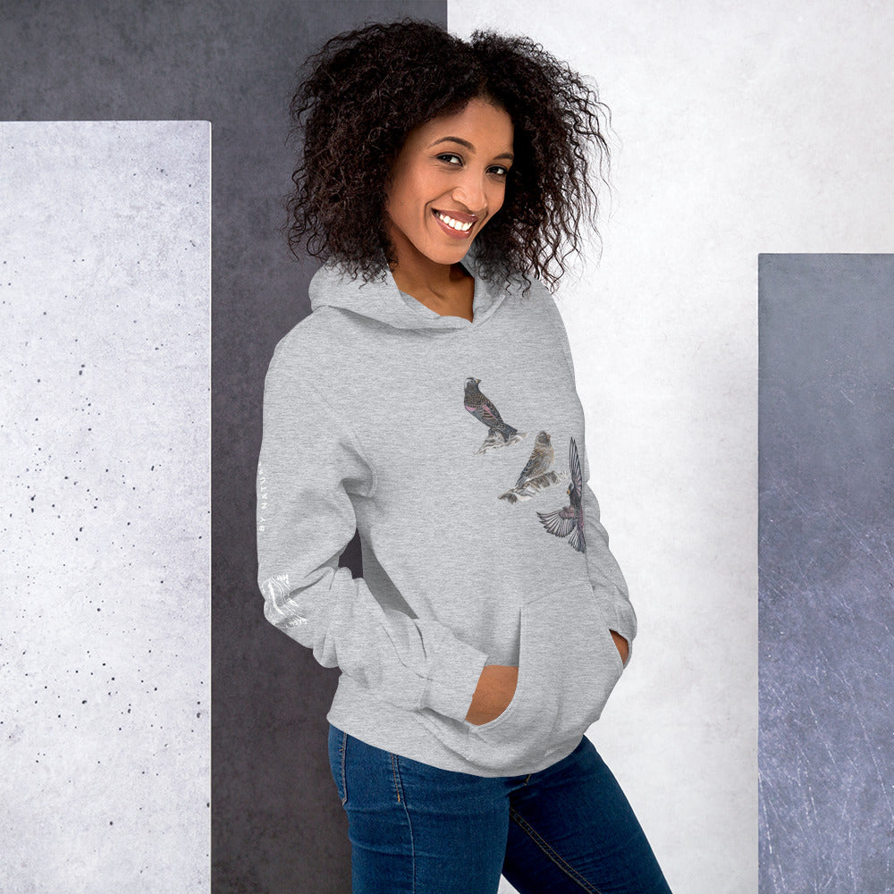 Black Rosy-finch Unisex Hoodie