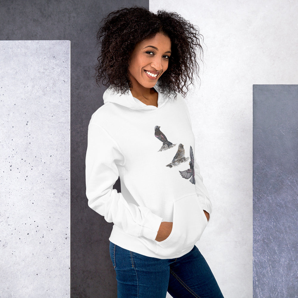 Black Rosy-finch Unisex Hoodie